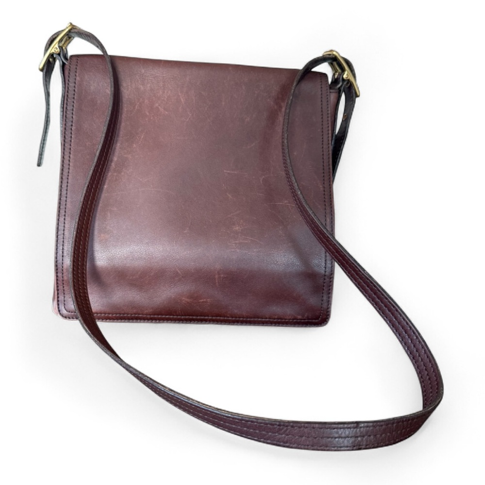 Vintage Coach 2001-9829 Legacy Monterey Flap Mahogany Leather Crossbody Bag